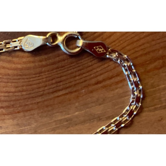 Beverly Hills Gold 14k gold 16” inch round cut  v shaped necklace rare/ vintage - Picture 8 of 12